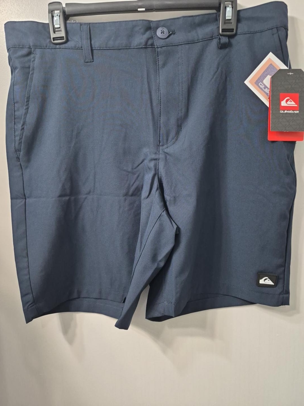 Quiksilver Men's Dark Navy Flat-Front Performance Shorts